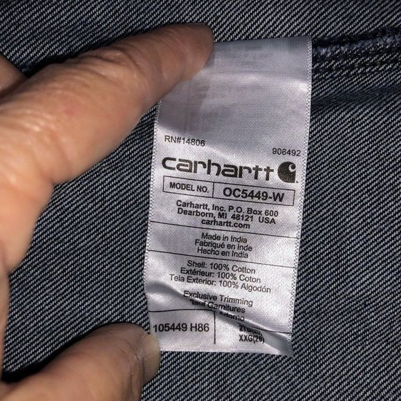 Carhartt Women's Chore Coat Rugged Flex Relaxed Fit Denim Jacket 2XL 105449 NWT - Picture 6 of 9